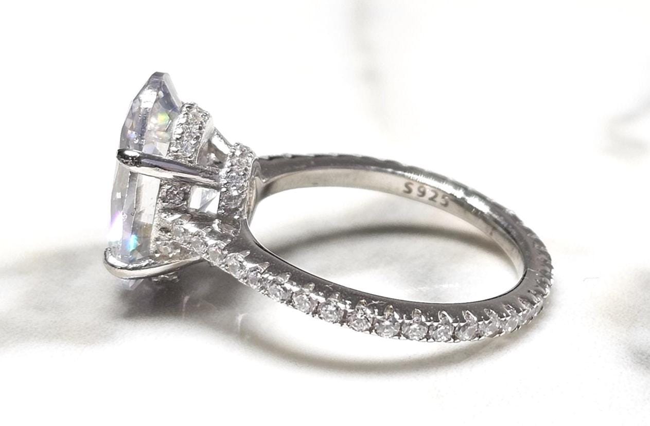 12.86ct oval stone, Oval Solitaire Ring, halo oval ring, engagement ring, halo ring, pave ring , luxury band ring, wedding band