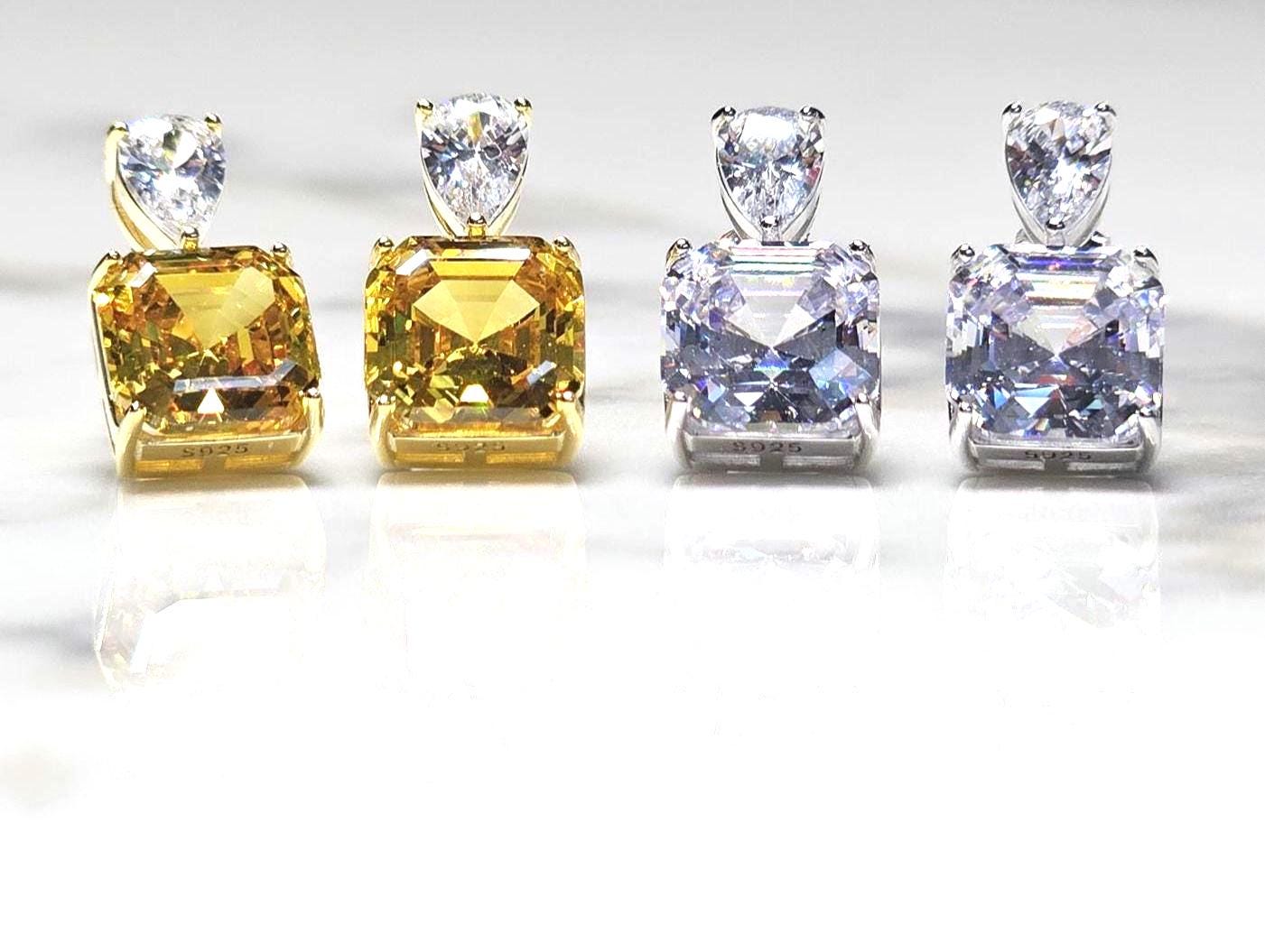 bright yellow citrine, 18k yellow gold vermeil, wedding earrings, anniversary gift, dainty stud earring, march birthstone, sunshine jewelry