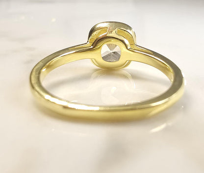 2ct cushion cut ring, 925 sterling silver high carbon diamond white solitaire ring, minimalist band ring, engagement ring, bezel ring