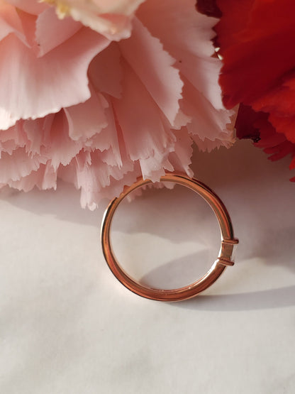 14k solid gold straight baguette, rose gold ring, stackable ring, bridal ring, minimal jewelry, wedding band, engagement ring, anniversary ring