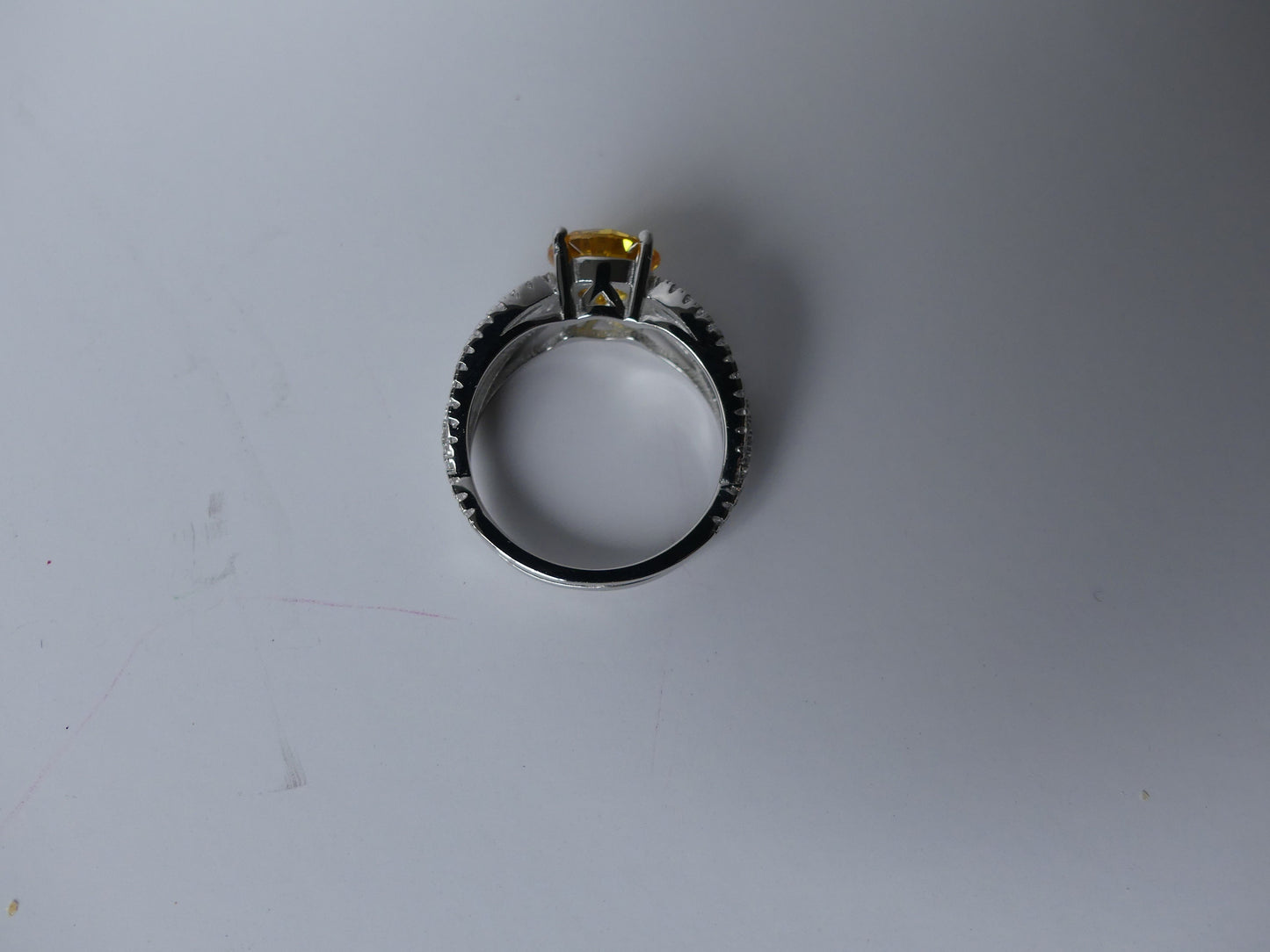 round citrine ring, yellow stone Ring, arc deco, anniversary ring, yellow stone ring, engagement ring, solitaire, geometric ring, antique