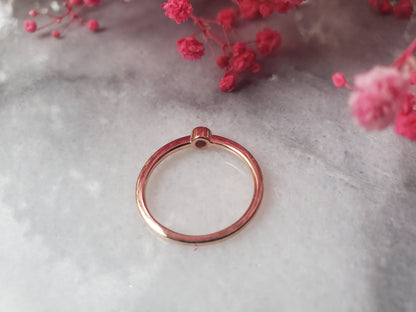 14k solid gold bezel ring, Thin ring, Delicate ,stackable ring, simple ring, rose gold ring, 925 sterling silver or 14k solid gold, engagement ring, minimalist ring