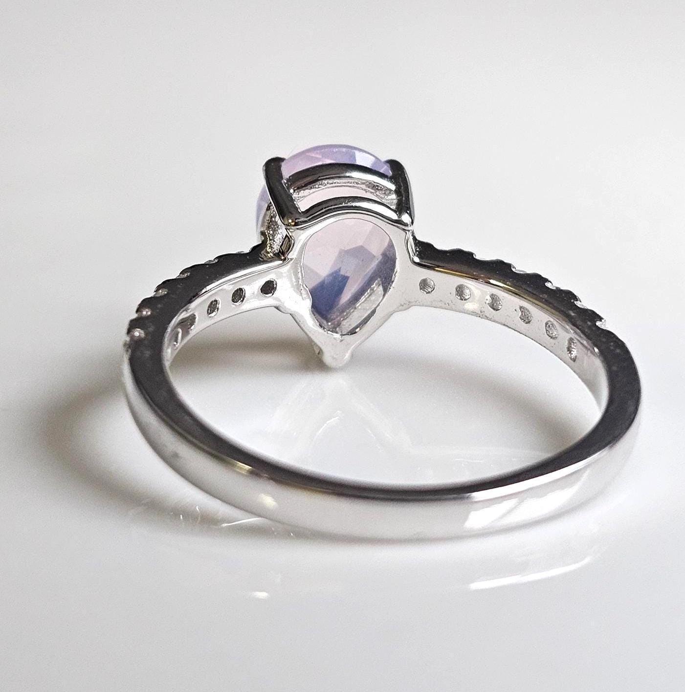 moon stone ring, 925 sterling silver, geometric ring, luxury ring, engagement ring, celestial jewelry, minimalist ring, handmade, spiritual