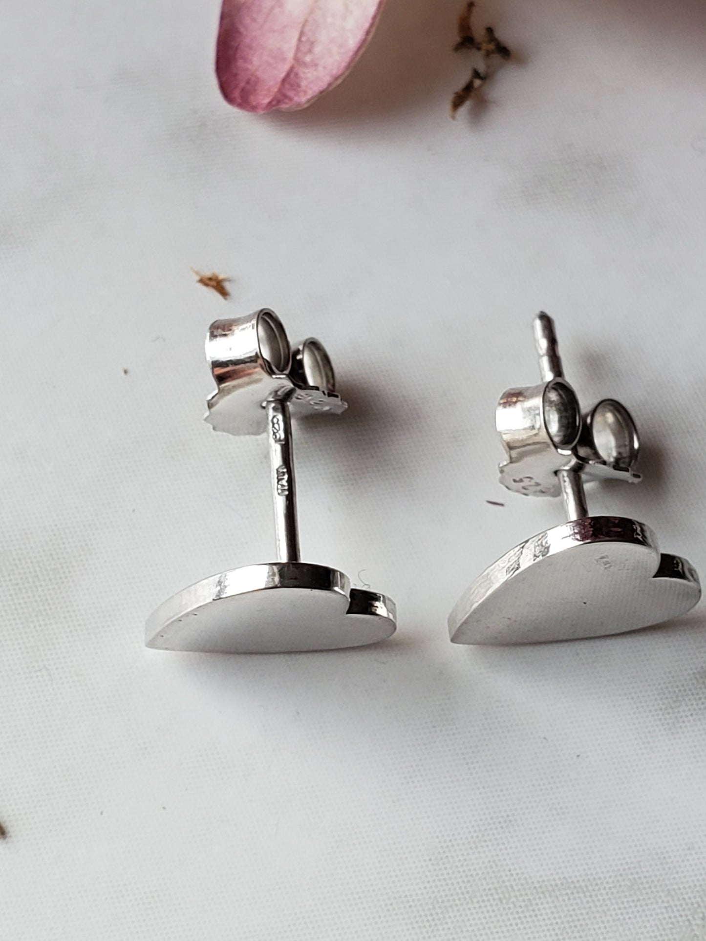 Heart Stud Earrings, Dainty Heart Stud Earrings, silver Heart Stacking Earrings, Tiny Stud Earrings, valentines day gifts for her