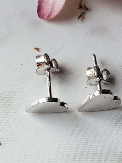 Heart Stud Earrings, Dainty Heart Stud Earrings, silver Heart Stacking Earrings, Tiny Stud Earrings, valentines day gifts for her