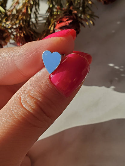 Heart Stud Earrings, Dainty Heart Stud Earrings, silver Heart Stacking Earrings, Tiny Stud Earrings, valentines day gifts for her