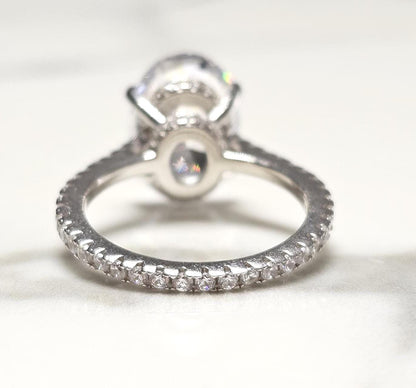 12.86ct oval stone, Oval Solitaire Ring, halo oval ring, engagement ring, halo ring, pave ring , luxury band ring, wedding band