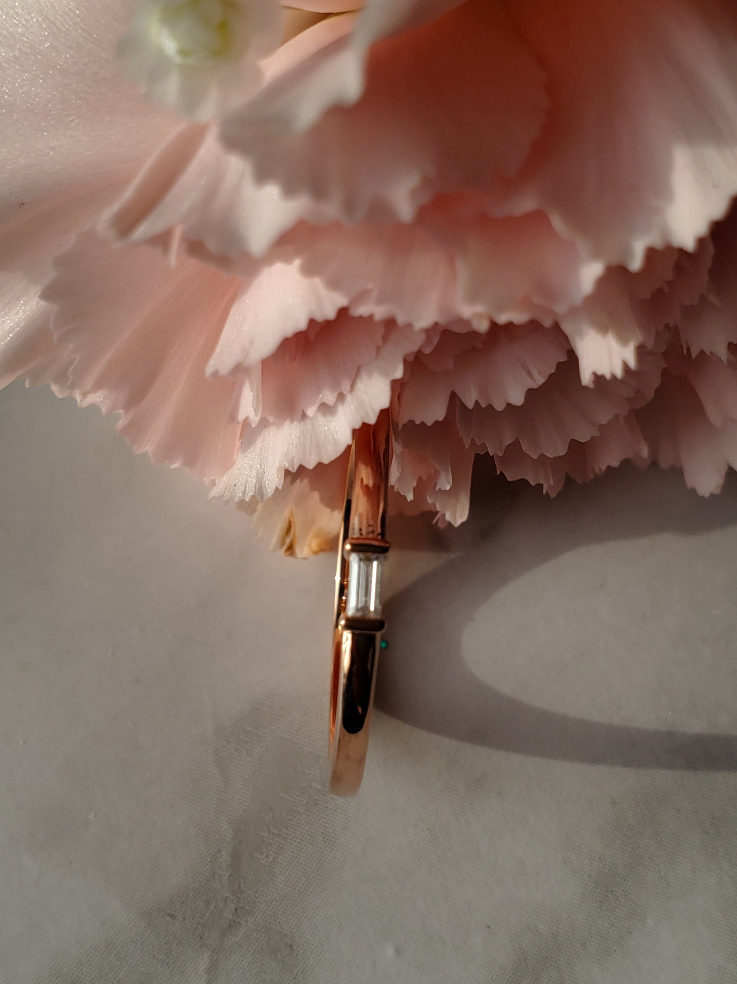 14k solid gold straight baguette, rose gold ring, stackable ring, bridal ring, minimal jewelry, wedding band, engagement ring, anniversary ring