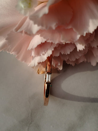 14k solid gold straight baguette, rose gold ring, stackable ring, bridal ring, minimal jewelry, wedding band, engagement ring, anniversary ring